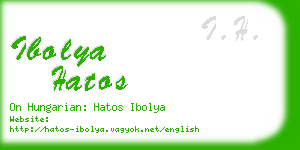 ibolya hatos business card